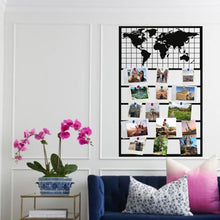 Görseli Galeri görüntüleyiciye yükleyin, Albümlü Dünya Haritası Metal Duvar Dekoru