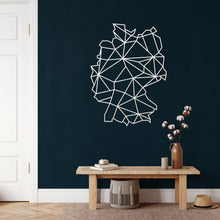 Görseli Galeri görüntüleyiciye yükleyin, Geometrik Almanya Haritası Metal Duvar Dekoru