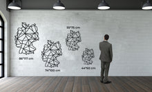 Görseli Galeri görüntüleyiciye yükleyin, Geometrik Almanya Haritası Metal Duvar Dekoru