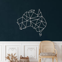Görseli Galeri görüntüleyiciye yükleyin, Geometrik Avustralya Haritası Metal Duvar Dekoru