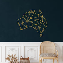 Görseli Galeri görüntüleyiciye yükleyin, Geometrik Avustralya Haritası Metal Duvar Dekoru