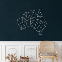 Görseli Galeri görüntüleyiciye yükleyin, Geometrik Avustralya Haritası Metal Duvar Dekoru