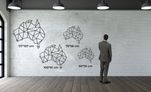 Görseli Galeri görüntüleyiciye yükleyin, Geometrik Avustralya Haritası Metal Duvar Dekoru