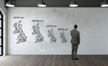 Görseli Galeri görüntüleyiciye yükleyin, Geometrik İngiltere Haritası Metal Duvar Dekoru