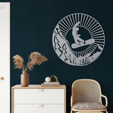 Görseli Galeri görüntüleyiciye yükleyin, Kayakçı Metal Duvar Dekoru