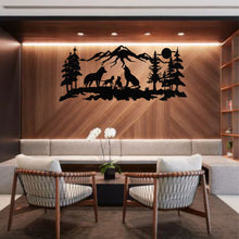 Görseli Galeri görüntüleyiciye yükleyin, Kurt Ailesi Metal Duvar Dekoru