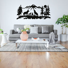 Görseli Galeri görüntüleyiciye yükleyin, Kurt Ailesi Metal Duvar Dekoru