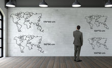 Görseli Galeri görüntüleyiciye yükleyin, Dünya Haritası Metal Duvar Dekoru