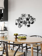 Görseli Galeri görüntüleyiciye yükleyin, Kelebekler Metal Duvar Dekoru