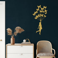 Görseli Galeri görüntüleyiciye yükleyin, Kelebek Çocuk Metal Duvar Dekoru