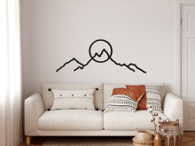 Görseli Galeri görüntüleyiciye yükleyin, Dağ ve Güneş Metal Dekoru