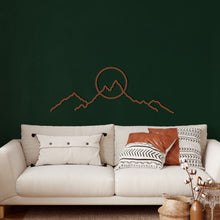 Görseli Galeri görüntüleyiciye yükleyin, Dağ ve Güneş Metal Dekoru