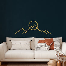 Görseli Galeri görüntüleyiciye yükleyin, Dağ ve Güneş Metal Dekoru