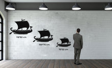 Görseli Galeri görüntüleyiciye yükleyin, Viking Gemisi Metal Duvar Dekoru