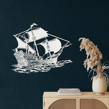 Görseli Galeri görüntüleyiciye yükleyin, Korsan Gemisi Metal Duvar Dekoru