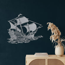 Görseli Galeri görüntüleyiciye yükleyin, Korsan Gemisi Metal Duvar Dekoru