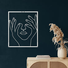 Görseli Galeri görüntüleyiciye yükleyin, El ve surat Metal Duvar Dekoru