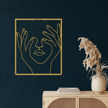 Görseli Galeri görüntüleyiciye yükleyin, El ve surat Metal Duvar Dekoru