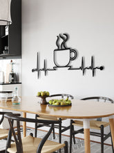 Görseli Galeri görüntüleyiciye yükleyin, EKG Kahve Metal Duvar Dekoru