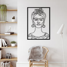 Görseli Galeri görüntüleyiciye yükleyin, Frida Kahlo Metal Duvar Dekoru