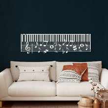 Görseli Galeri görüntüleyiciye yükleyin, Notalı Piyano Metal Duvar Dekoru