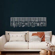 Görseli Galeri görüntüleyiciye yükleyin, Notalı Piyano Metal Duvar Dekoru