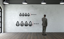 Görseli Galeri görüntüleyiciye yükleyin, 4 Element Damla Metal Duvar Dekoru