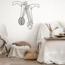 Görseli Galeri görüntüleyiciye yükleyin, Beyin ve Kalp Metal Duvar Dekoru