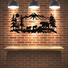 Görseli Galeri görüntüleyiciye yükleyin, Ayı Ailesi Metal Duvar Dekoru