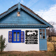 Görseli Galeri görüntüleyiciye yükleyin, Home Sweet Home Ayı Metal Duvar Dekoru
