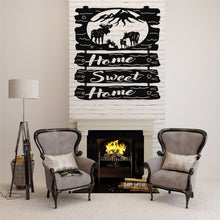 Görseli Galeri görüntüleyiciye yükleyin, Home Sweet Home Moose Metal Duvar Dekoru