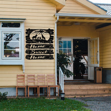 Görseli Galeri görüntüleyiciye yükleyin, Home Sweet Home Kurt Metal Duvar Dekoru