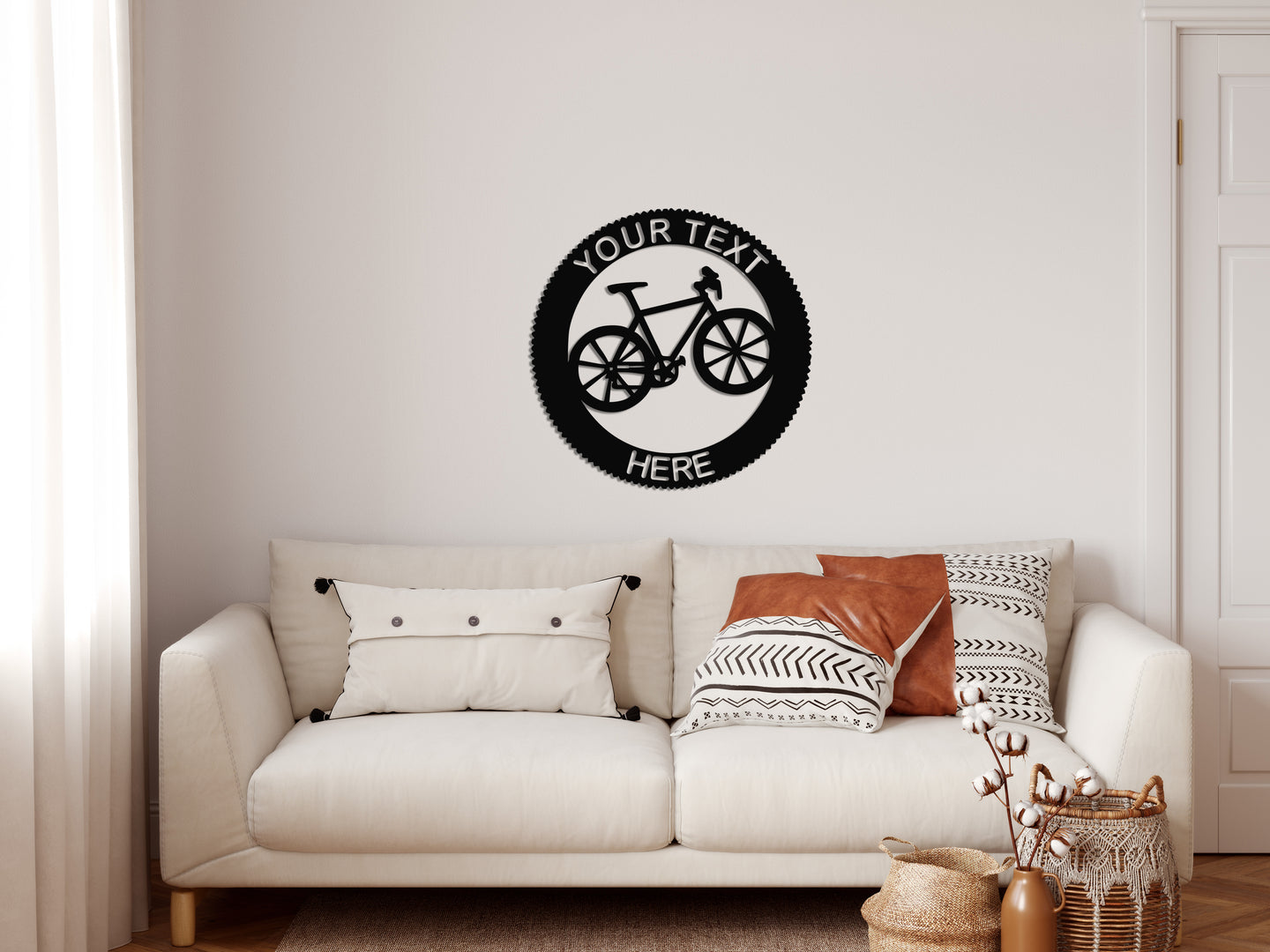 Bike Monogram Metal Duvar Dekoru