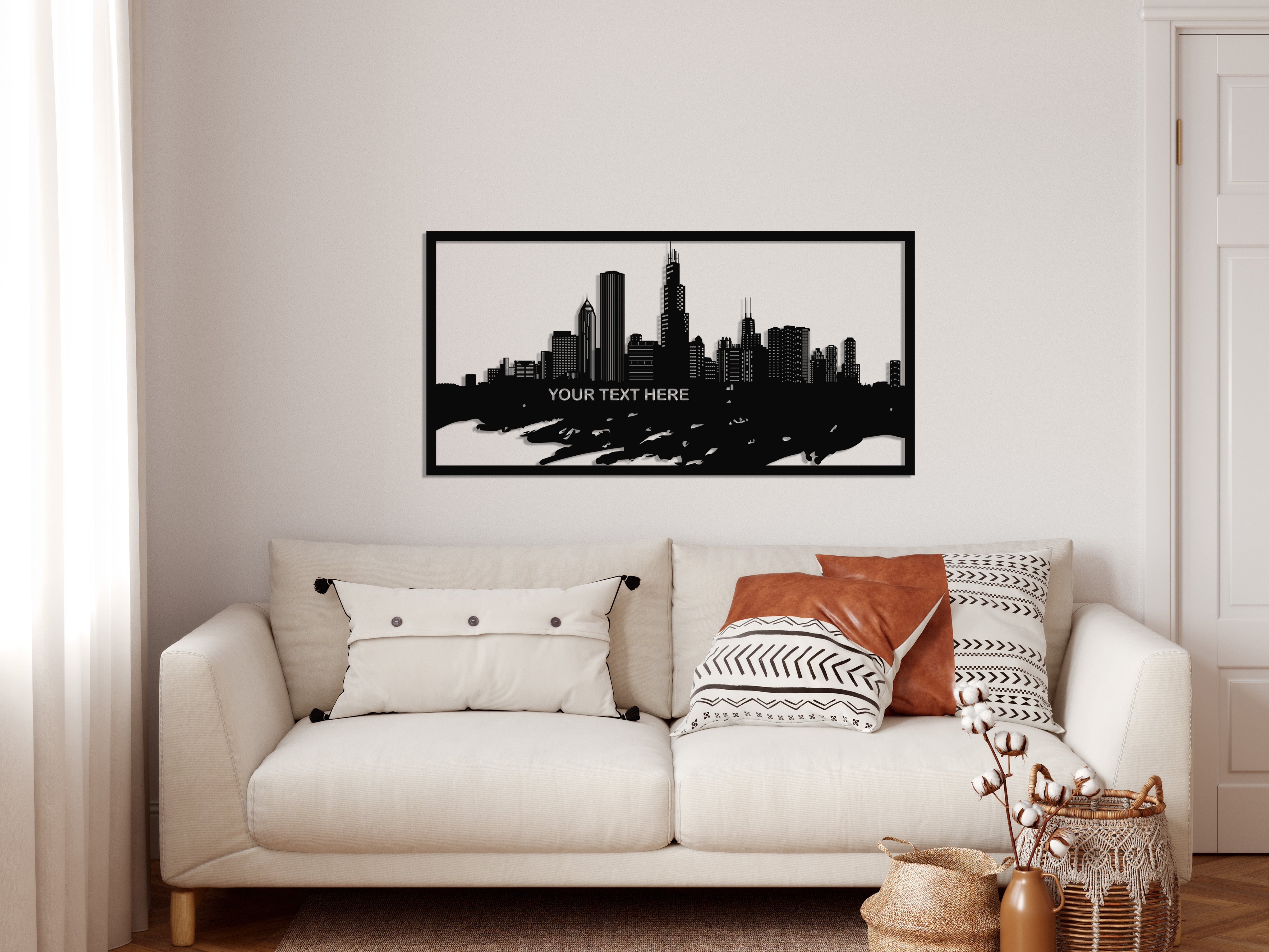 Chicago Monogram Metal Duvar Dekoru – Dekadron