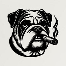 Görseli Galeri görüntüleyiciye yükleyin, Sigara İçen Köpek Metal Duvar Dekoru
