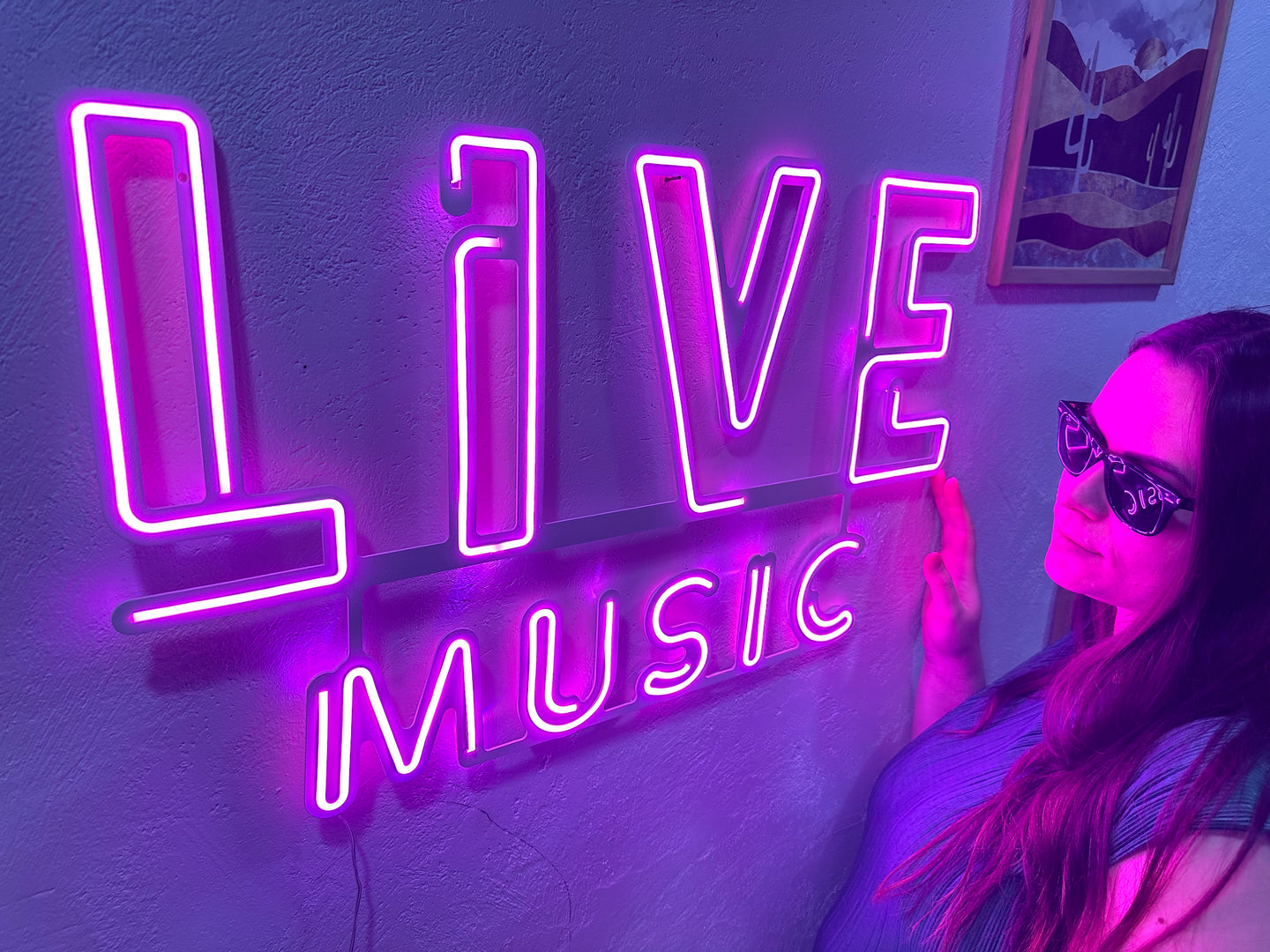 Live Music Neon Tabela