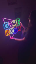 Videoyu Galeri görüntüleyiciye yükleyin ve burada izleyin, Game Room  Neon Metal Tabela
