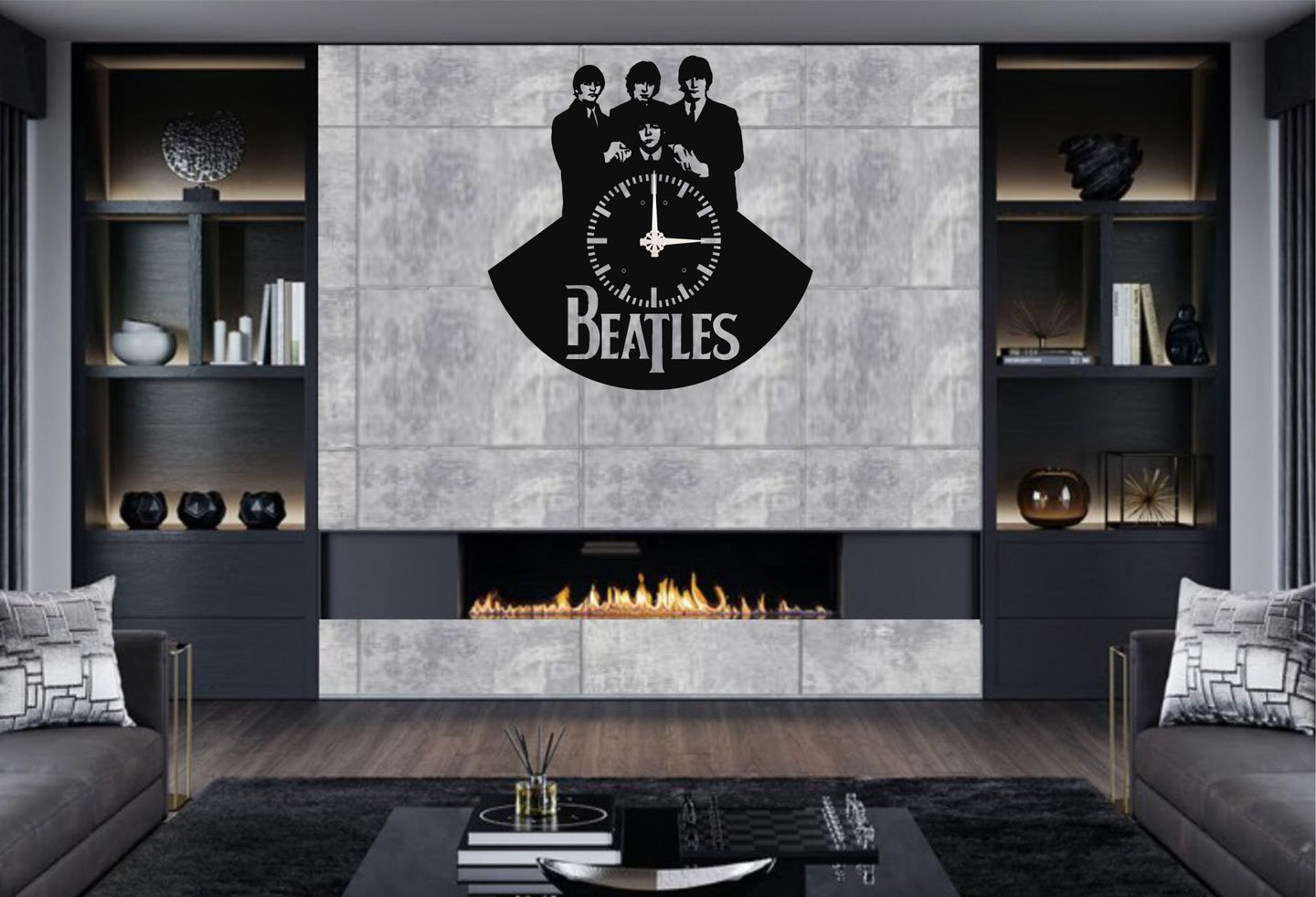 Beatles Metal Duvar Saati