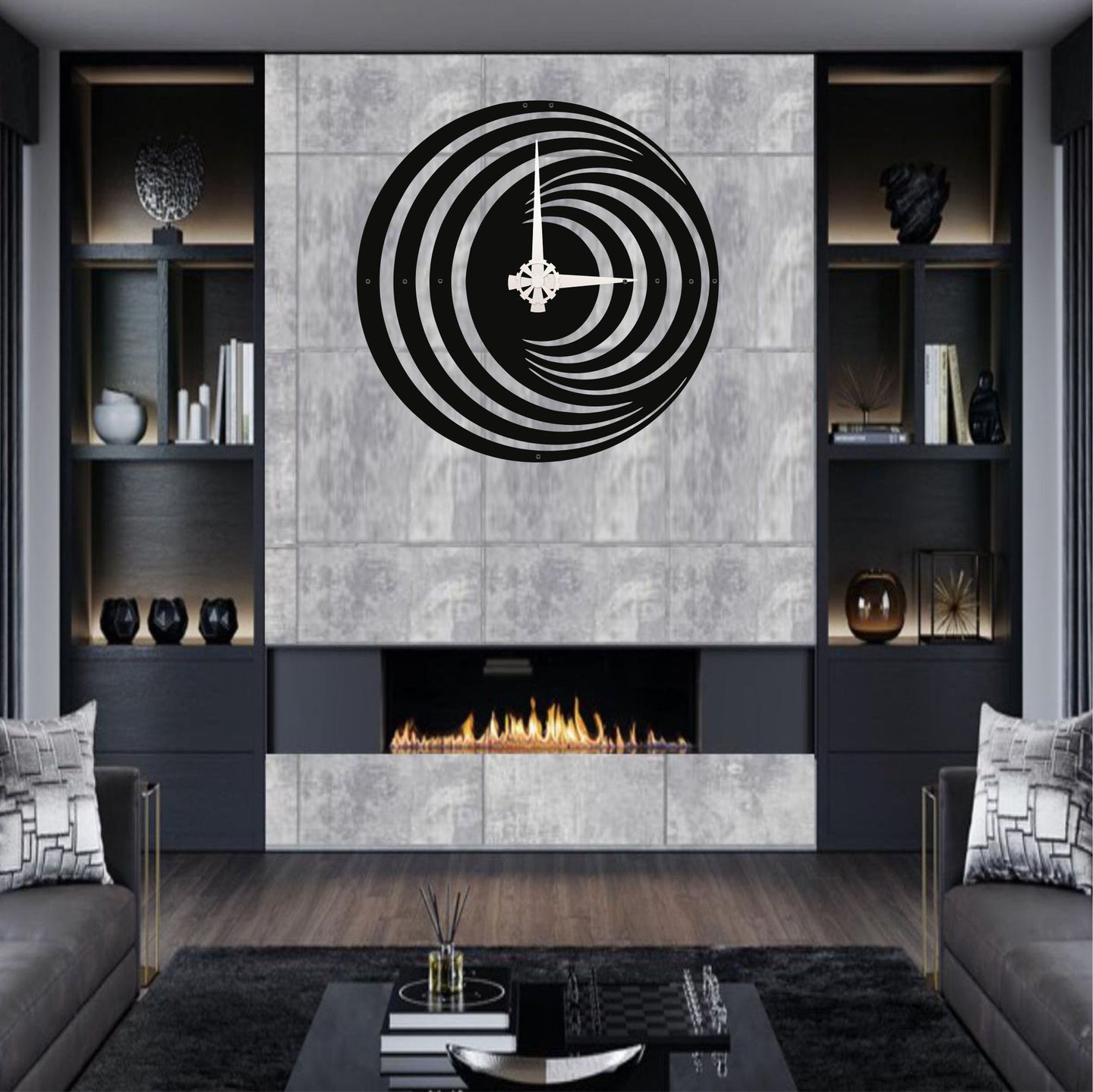 Spiral Metal Duvar Saati