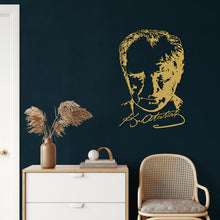 Görseli Galeri görüntüleyiciye yükleyin, Mustafa Kemal Atatürk 003 Metal Duvar Dekoru
