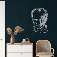 Görseli Galeri görüntüleyiciye yükleyin, Mustafa Kemal Atatürk 003 Metal Duvar Dekoru

