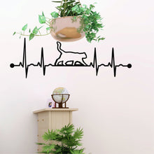 Görseli Galeri görüntüleyiciye yükleyin, EKG Kedi Metal Duvar Dekoru
