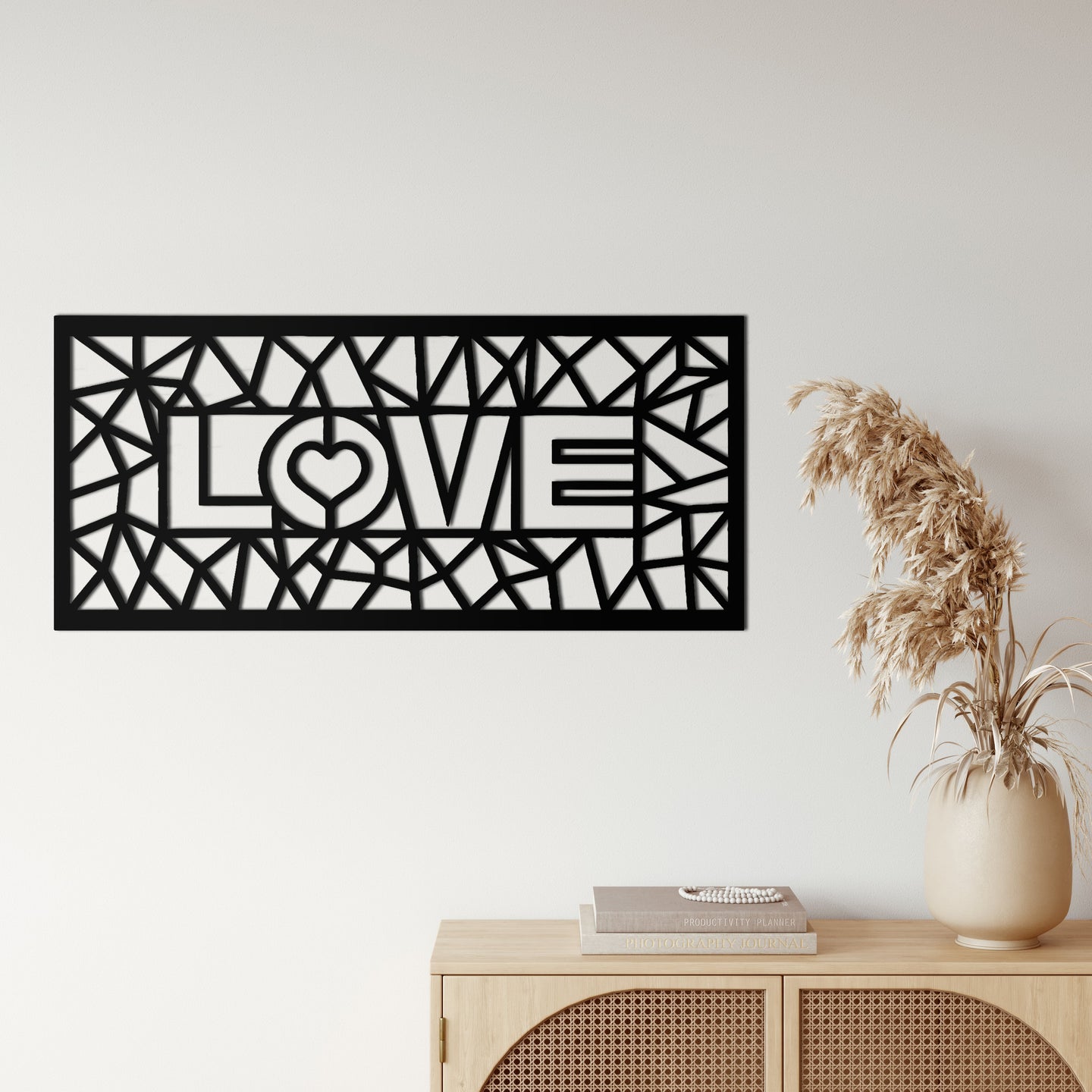 Love Metal Duvar Dekoru