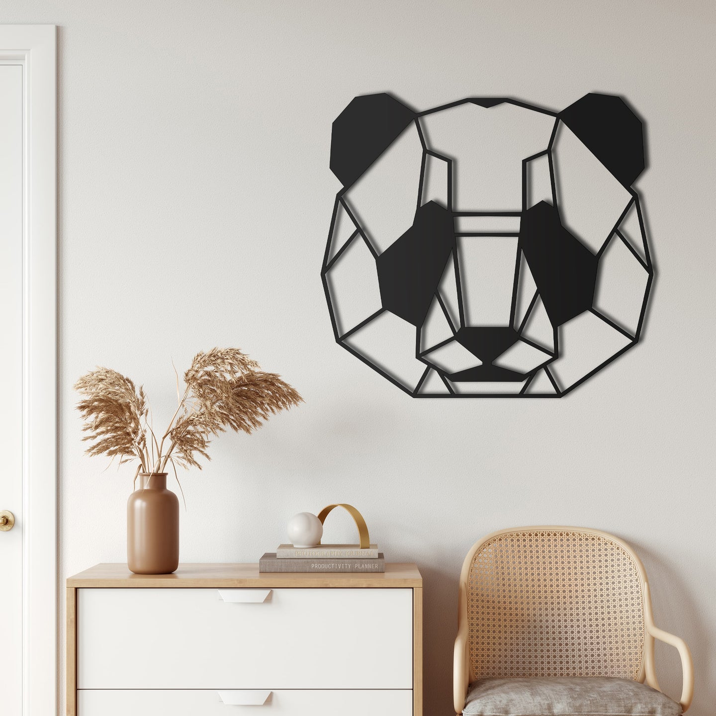 Panda Metal Duvar Dekoru