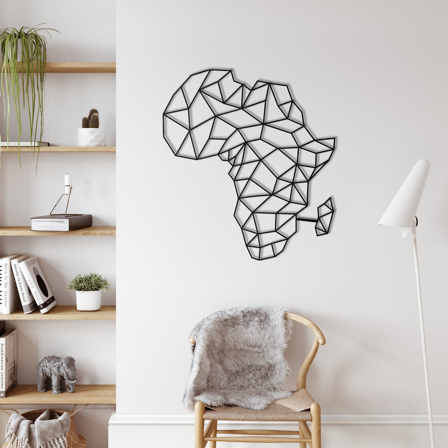 Afrika Kıtası Metal Duvar Dekoru
