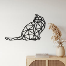 Görseli Galeri görüntüleyiciye yükleyin, Geometrik Kedi Metal Duvar Dekoru
