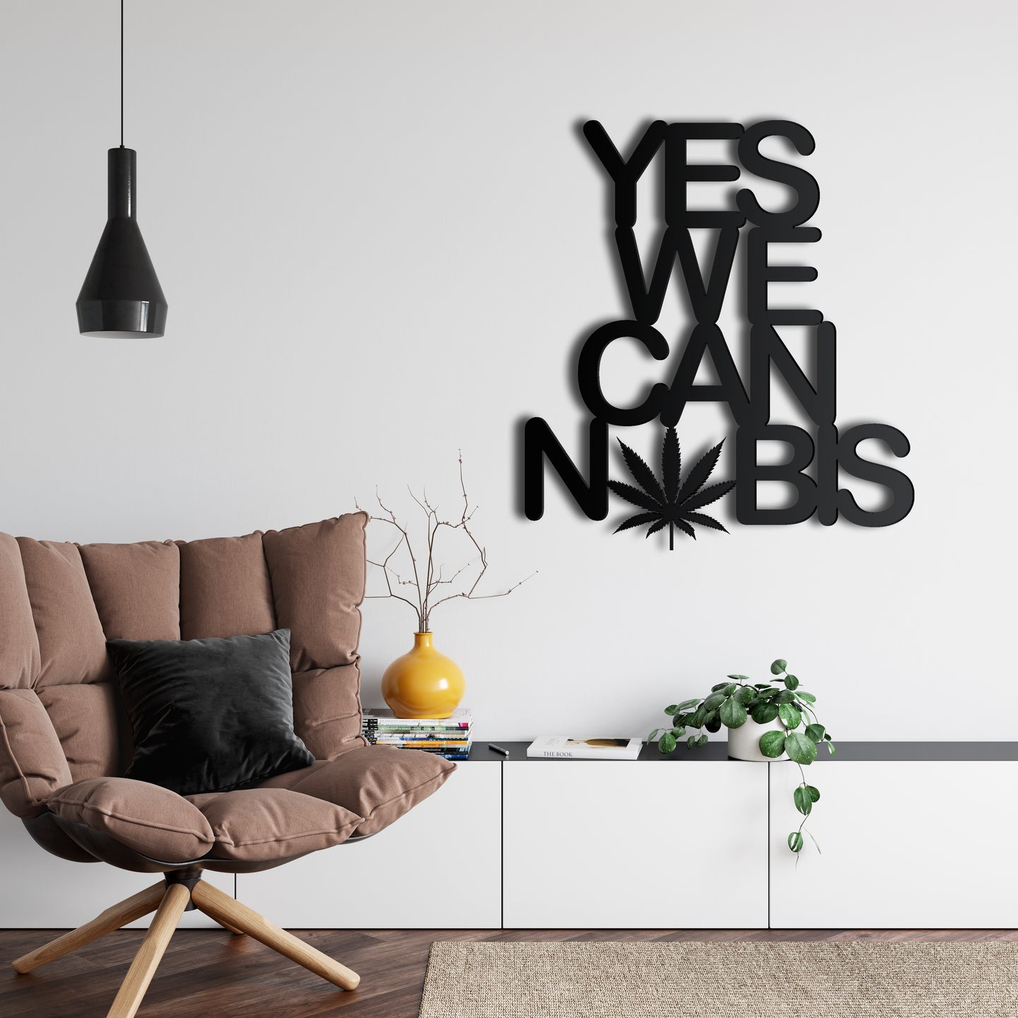 Cannabis Metal Duvar Dekoru