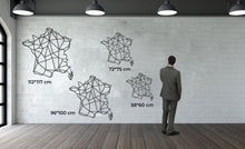 Görseli Galeri görüntüleyiciye yükleyin, Geometrik Fransa Haritası Metal Duvar Dekoru
