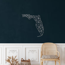 Görseli Galeri görüntüleyiciye yükleyin, Geometrik Florida Haritası Metal Duvar Dekoru
