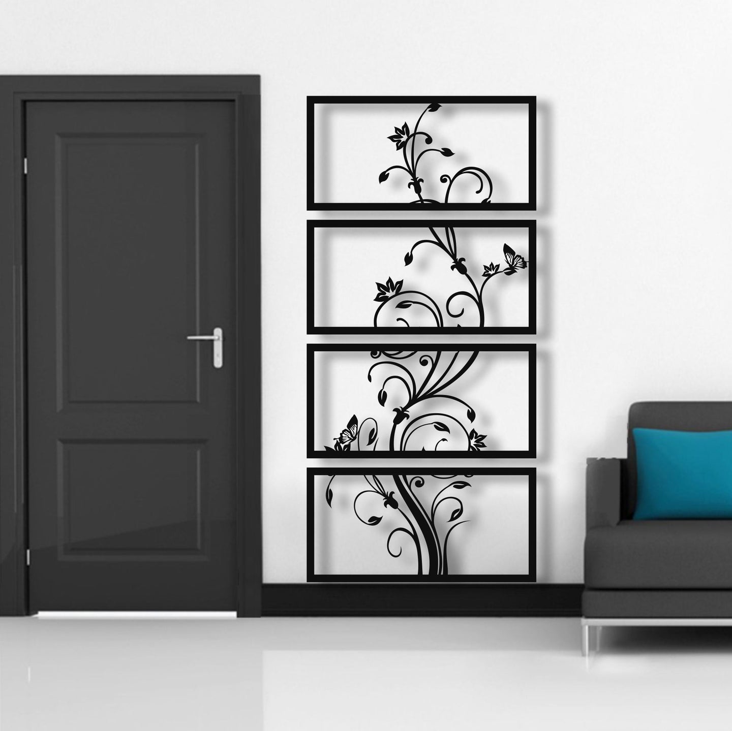 Ornament Metal Duvar Dekoru
